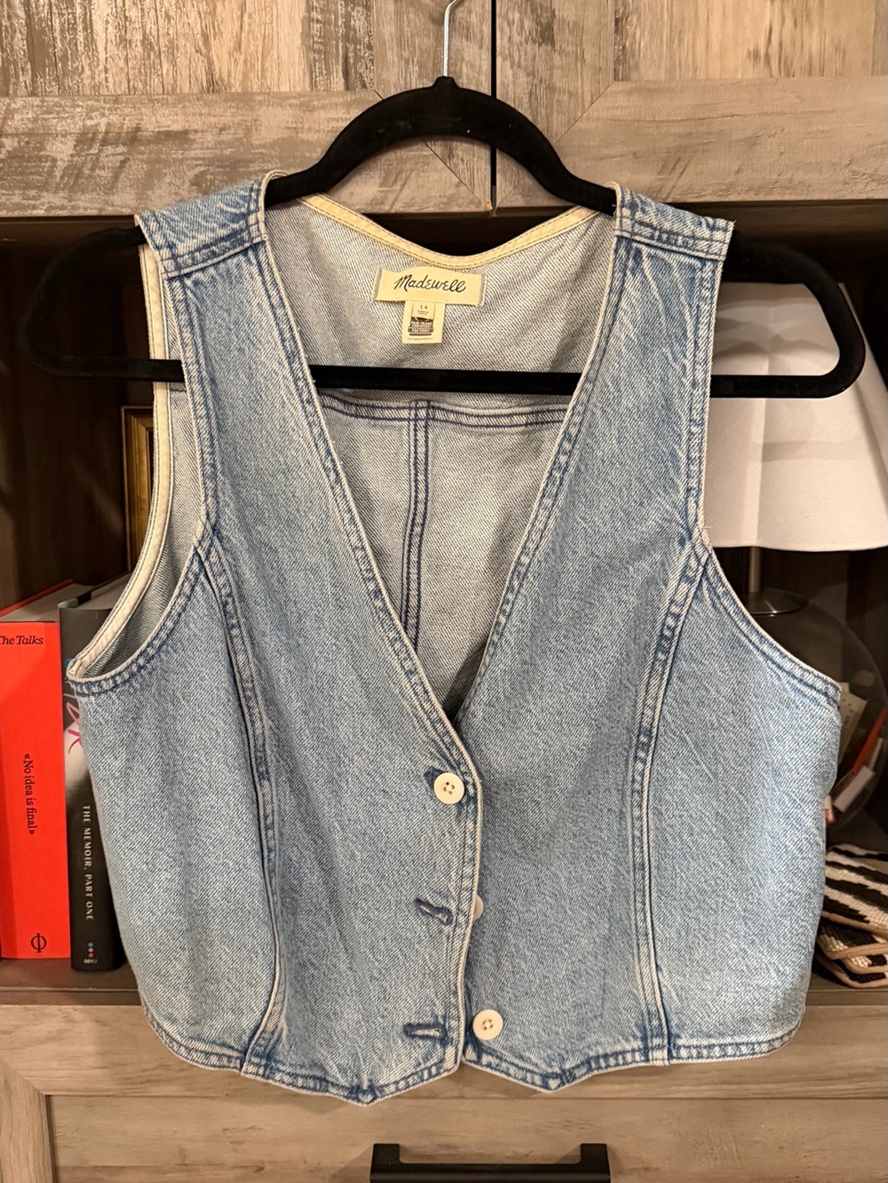 Madewell Light Blue Denim Vest